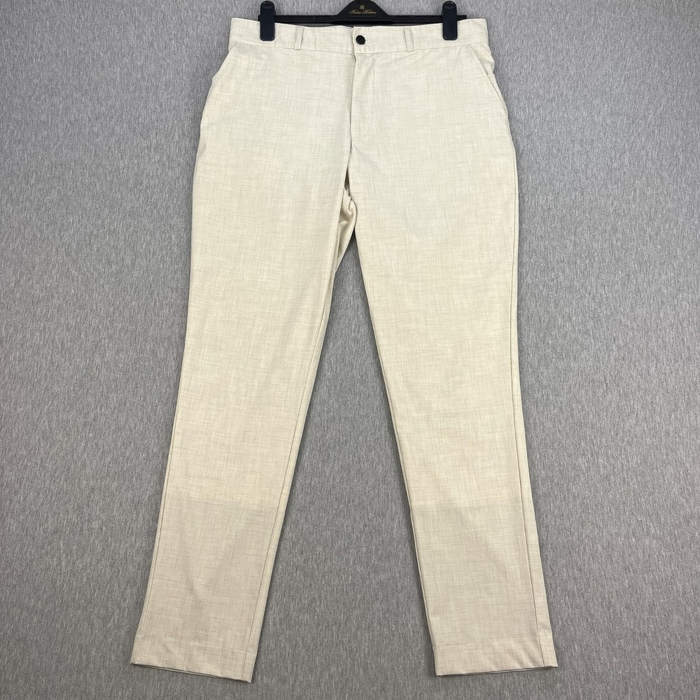 State And Liberty Athletic Fit Stretch Suit Pants Mens 34x31 Heathered Bamboo